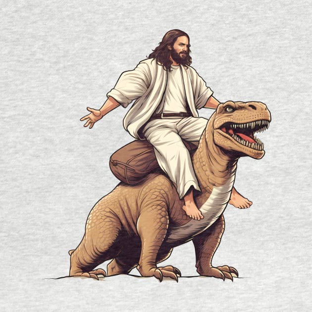 Jesus meme - Jesus Riding Dinosaur by Acid_rain